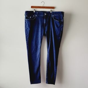 True Religion plus size rocco relaxed skinny blue jeans size 46